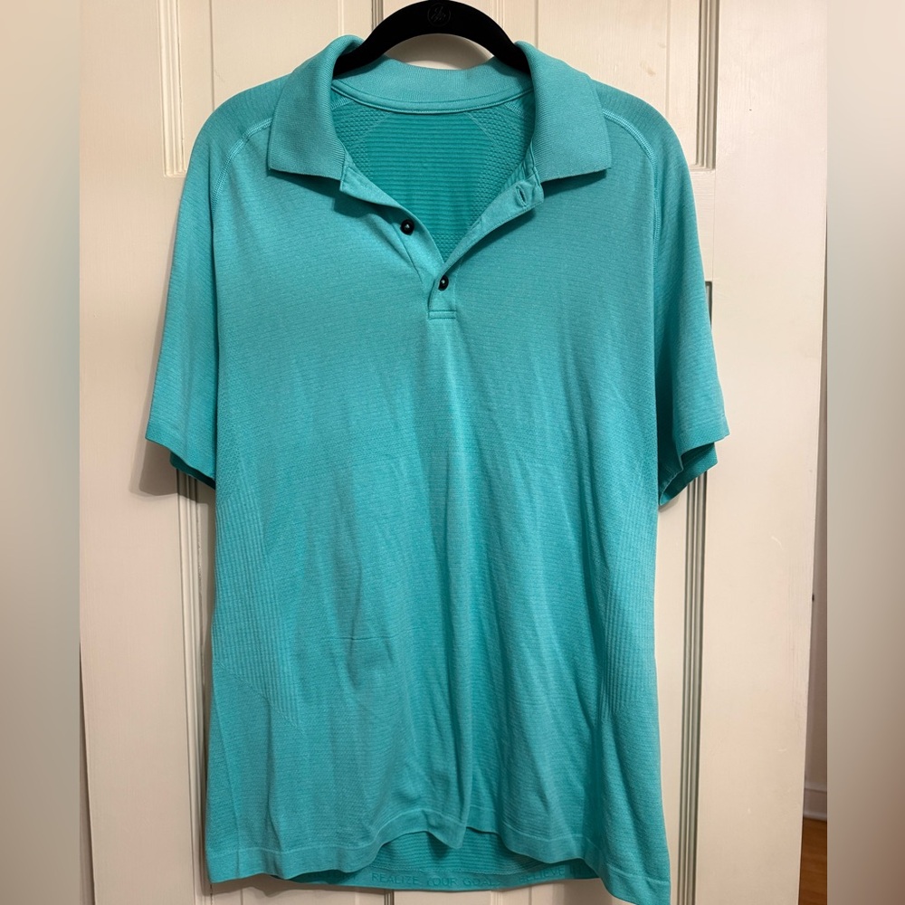 Lululemon Men’s Blue Metal Vent Tech Polo Shirt